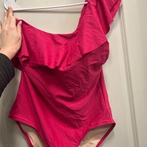 NWT Target Pink One-Shoulder Swimsuit